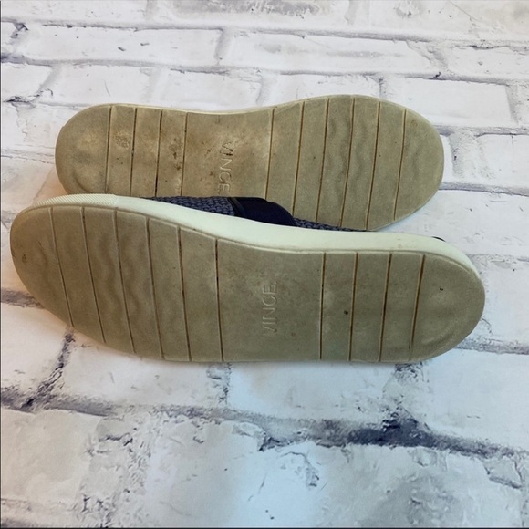 Blue woven slip on sneakers Vince Preston size 7 white chunky sole - Picture 9 of 13